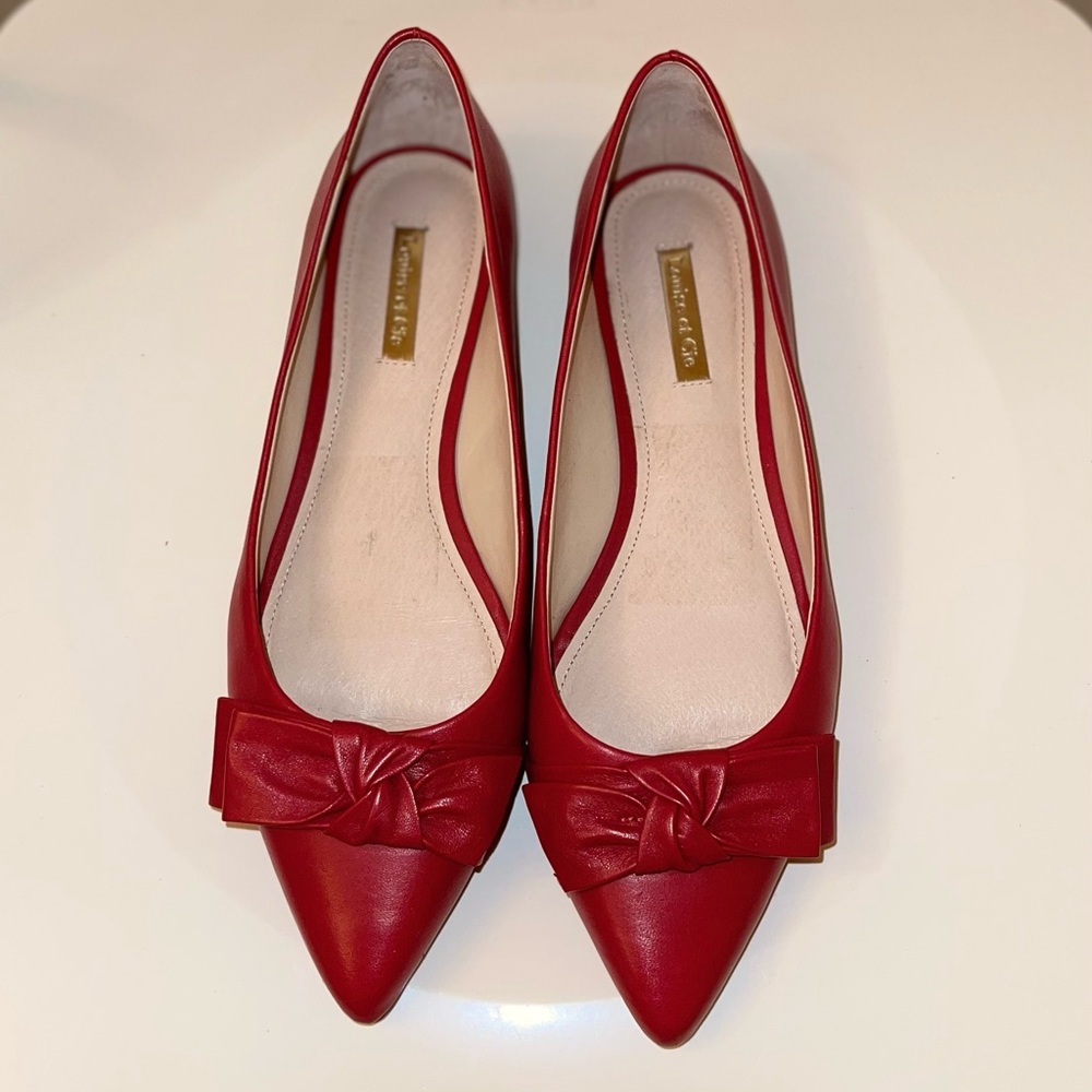 Louise et Cie Red Bow Flats
